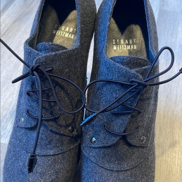 Stuart Weitzman Tweed heels Booties Grey Size 9 - Picture 7 of 12